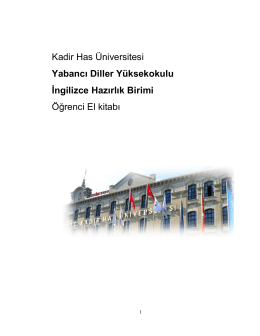 Öğrenci El Kitabı - Kadir Has Üniversitesi