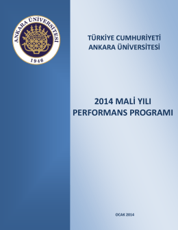 2014 mali yılı performans programı