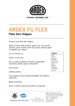 ARDEX FG FLEX - ARDEX Türkiye