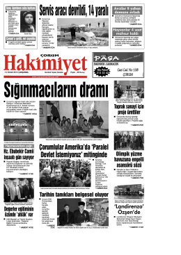14 ocak.qxd - Çorum Hakimiyet Gazetesi