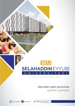w w w . s e u . e d u . t r - Selahaddin Eyyubi Üniversitesi