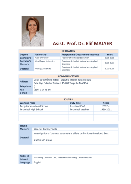 Asist. Prof. Dr. Elif MALYER
