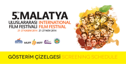 gösterim çizelgesi.indd - Malatya Uluslararası Film Festivali