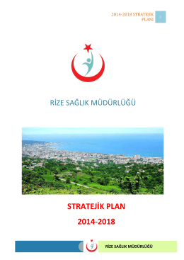 2014-2018 stratejik planı - Rize İl Sağlık Müdürlüğü