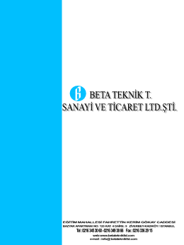 BETA TEKNİK T. SANAYİ ve TİCARET LTD.ŞTİ.