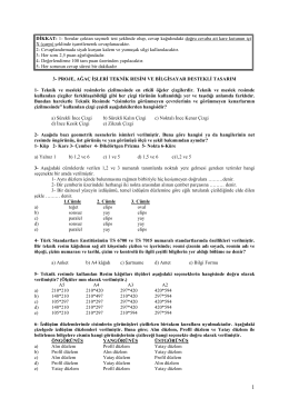 Proje, Ağaç İşleri Teknik Resim ve Bilgisayar Destekli Tasarım