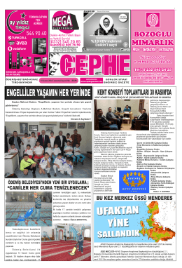 15.11.2014 Tarihli Cephe Gazetesi