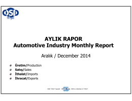 AYLIK RAPOR Automotive Industry Monthly Report
