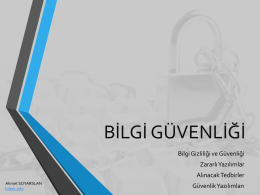 BİLGİ GÜVENLİĞİ