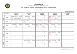 2015 EĞİTİM – ÖĞRETİM YILI GÜZ D