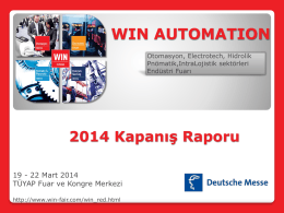 WIN AUTOMATION 2014 Kapanış Raporu
