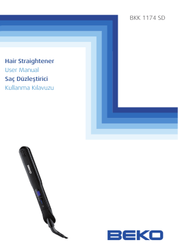 Hair Straightener User Manual Saç Düzleştirici Kullanma