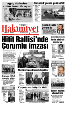 23 ekim.qxd - Çorum Hakimiyet Gazetesi