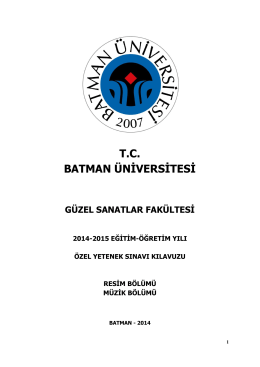 resim bölümü - Batman Üniversitesi