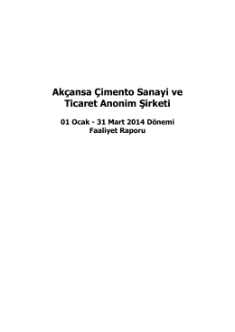 Akçansa Çimento Sanayi ve Ticaret Anonim Şirketi