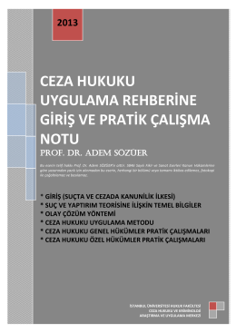Uygulama Rehberi - İstanbul Üniversitesi | Hukuk Fakültesi