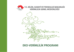 Eko-Verimlilik Programı - Sürdürülebilir Üretim Sempozyumu Ankara
