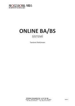 Online Ba\Bs Mutabakat Sistemi (PDF)