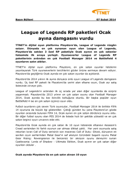 League of Legends RP paketleri Ocak ayına damgasını vurdu