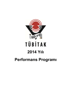 TÜBİTAK 2014 Yılı Performans Programı