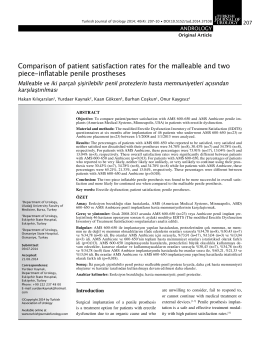 Comparison of patient satisfaction rates for the malleable and two