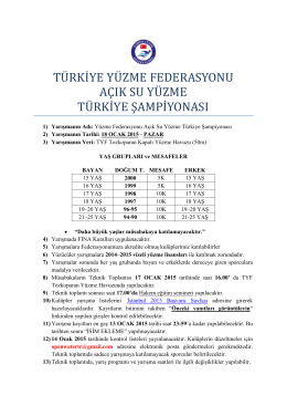 yüzme fererasyonu açık su yüzme türkiye şampiyonası
