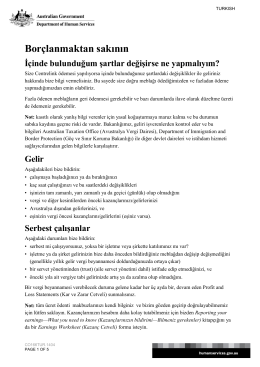 Avoid a debt - Turkish - Department of Human Services