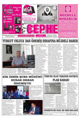 26.09.2014 Tarihli Cephe Gazetesi
