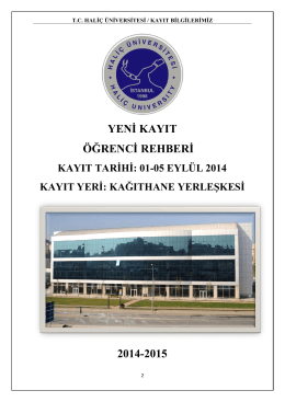 yeni kayıt öğrenci rehberi 2014-2015