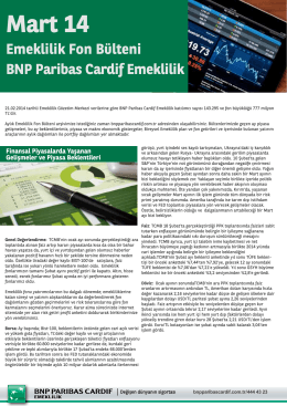Mart 14 - BNP Paribas Cardif Emeklilik