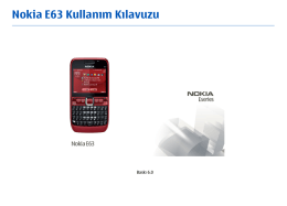 Nokia E63 Kullanım Kılavuzu