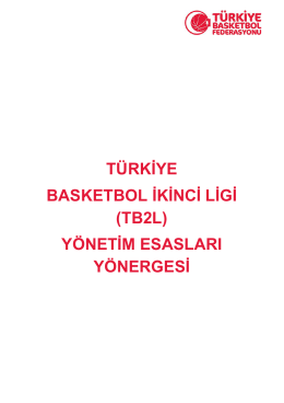 TB2L Yönergesi - Türkiye Basketbol Federasyonu