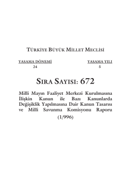 SIRA SAYISI: 672 - Türkiye Büyük Millet Meclisi