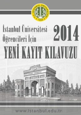 Yeni Kayıt Kılavuzu - İstanbul Üniversitesi