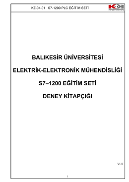 balıkesir üniversitesi elektrik-elektronik mühendisliği s7–1200 eğitim