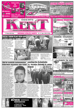 11-11-2014 Tarihli Kent Gazetesi