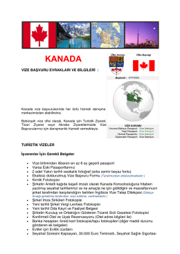 Canada Vizesi - Babürşah Vize Ofisi