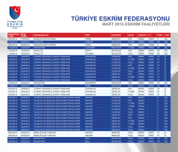 MART 2015 - türkiye eskrim federasyonu