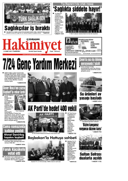 14 mart.qxd - Çorum Hakimiyet Gazetesi