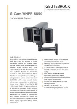 G-Cam/ANPR-8850 - GEUTEBRÜCK GmbH
