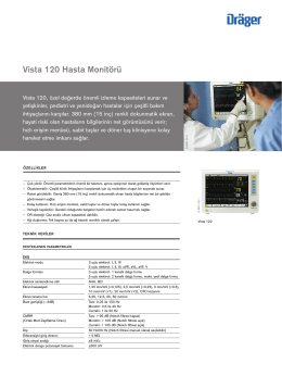Product information: Vista 120 Hasta Monitörü (PDF)