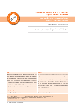 Undescended Testis Located in Incarcerated Inguinal Hernia: Case