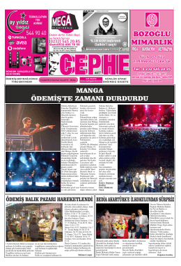 08.09.2014 Tarihli Cephe Gazetesi