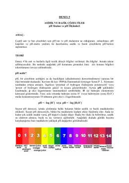 Deney 5 - pH SkalasÄ± ve pH Olcumleri