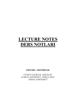 lecture notes ders notları - Turkish Accelerator and Radiation
