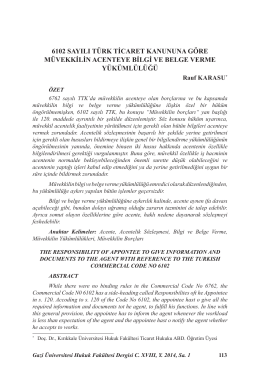 6102 Sayılı Türk Tı̇caret Kanununa Göre