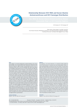 Relationship Between HCV RNA and Serum Alanine