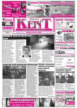 02-01-2015 Tarihli Kent Gazetesi