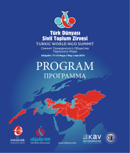 Программа - türk dünyası sivil toplum zirvesi