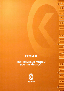 EFQM 2013 Model Tanıtımı - Stratejik Planlama ve EFQM Şube